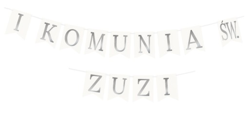 FLAGING Banner Garland Strieborné PÍSMENO M 15x21cm