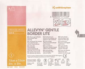 Allevyn Gentle Border Lite penový obväz s gélom 7,5 x 7,5 cm, 1 kus