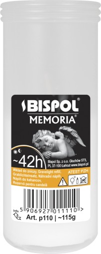 Vložka do sviečky parafínová BISPOL P110 42h 1 ks