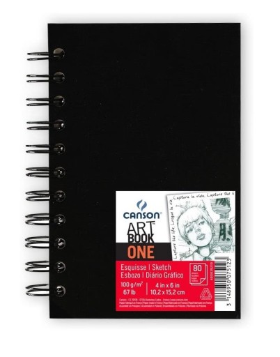 CANSON ART BOOK JEDEN SKICNÍK NA ŠPIRÁLE A6 100G