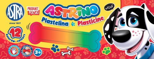 Plastelína 12 okrúhlych školských farieb - Astrino Astra