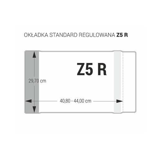 Knižný obal 297 mm nastaviteľný obal