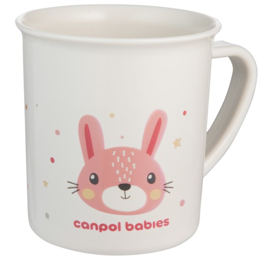 CANPOL BABIES PLASTOVÝ hrnček s rúčkou PRE DIEŤA ROZTOMNÉ ZVIERATKO ZAJÍČKA 170ML