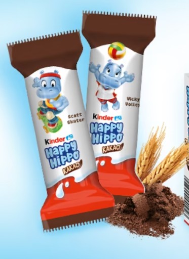 Kinder Happy Hippo Kakaové tyčinky 5 x 20,7g DE hrošie oblátky