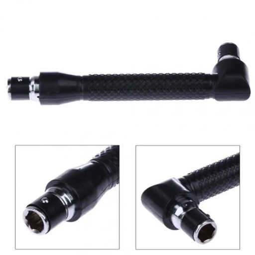 SKRUTKOVAČ S UHLOVOU RÚČKOU NA HROTY 1/4 MAGNETICKÝ ADAPTÉR + BROTY 10x
