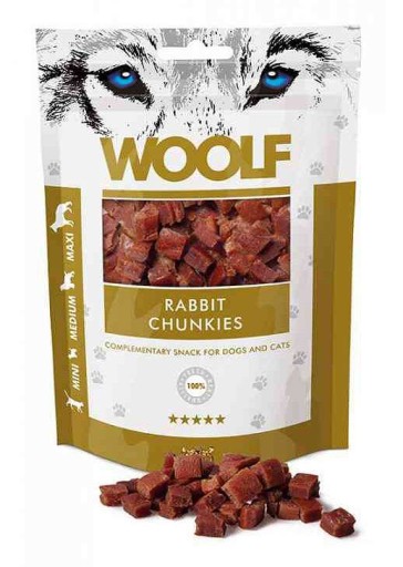 Pochúťka pre psov Woolf Rabbit Chunkies 100 g