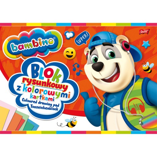 BLOK FAREBNÉ BAMBINO KARTY A4 80g/m2