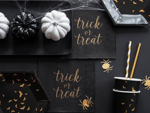 HALLOWEENSKÉ DEKORÁCIE HRNČEKY, BLACK BTS x6