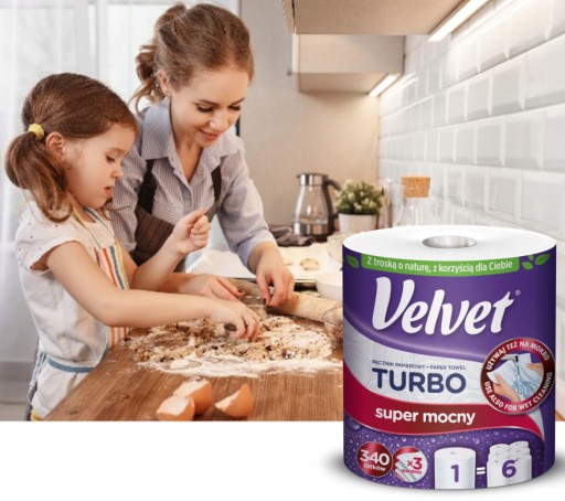 Velvet TURBO papierová utierka Strong 1 GIGA rolka