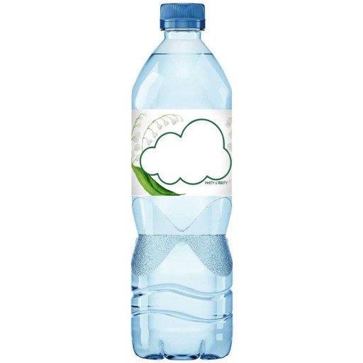ŠTÍTKY na fľašu vody SVÄTÉ PRIJÍMANIE samolepky konvalinky vlastné meno x3