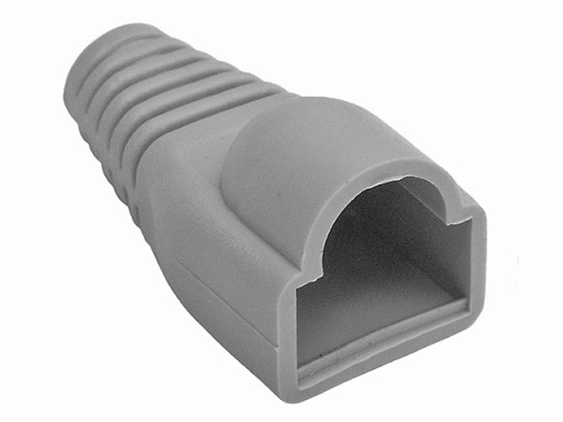 Kryt zástrčky RJ45/8P8C, vonkajší, sivý, 100 ks