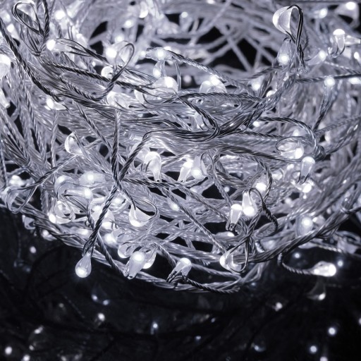VOLENÁČE NA VIANOČNÝ STROMČEK SVETLÁ, DRÔTY, 100 LED, BIELE, 3 m