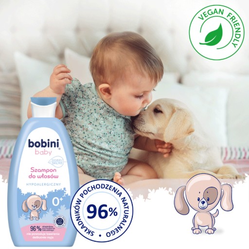 BOBINI Baby šampón pre bábätká 96% ingrediencií prírodného pôvodu 300ml