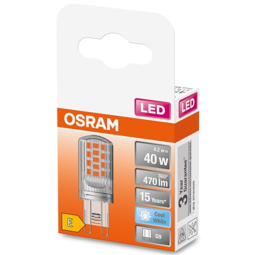 G9 LED žiarovka KAPSULA 4,2W = 40W 4000K OSRAM