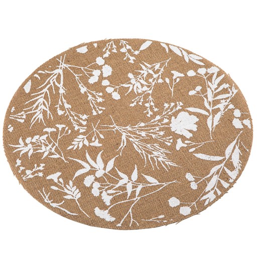 Stolová podložka z prírodnej juty, okrúhla, Altom Design Łąka, 38 cm