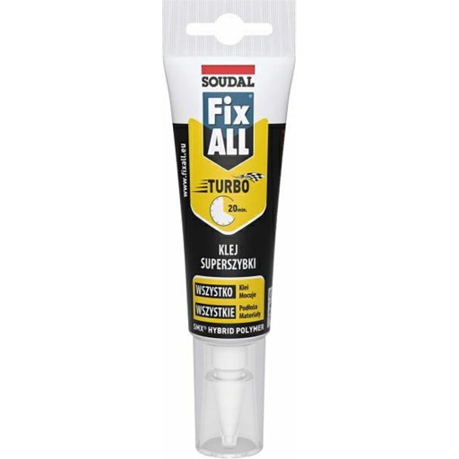 Montážne lepidlo Soudal Fix All Turbo 125 ml biele elastické 145955