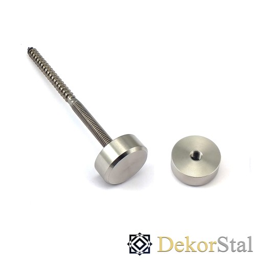 Sklenená matica, priemer 25 mm, závit M6 INOX 304, leštená