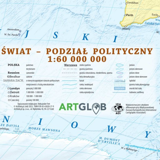 SVETOVÁ OBOJSTRANNÁ MAPA PODLOŽKY POL/PHYS
