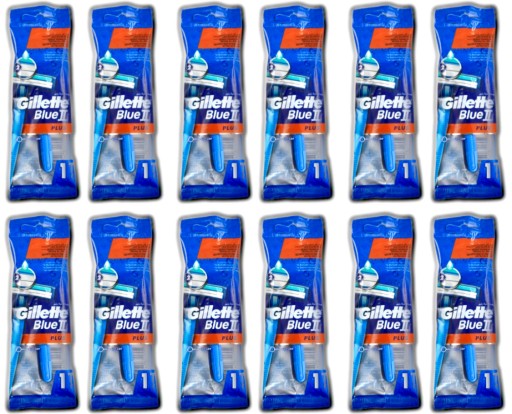 12x Gillette Blue II Plus Jednorazový holiaci strojček 12 ks