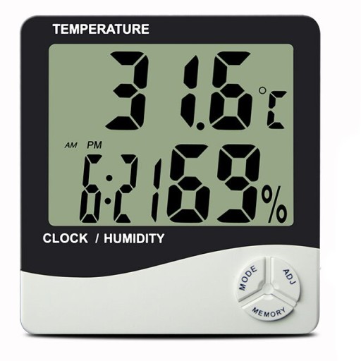 METEOROLOGICKÁ STANICA TERMOMER TEPLOMER HYGROMETER SÚPRAVA STOJANU S HODINMI