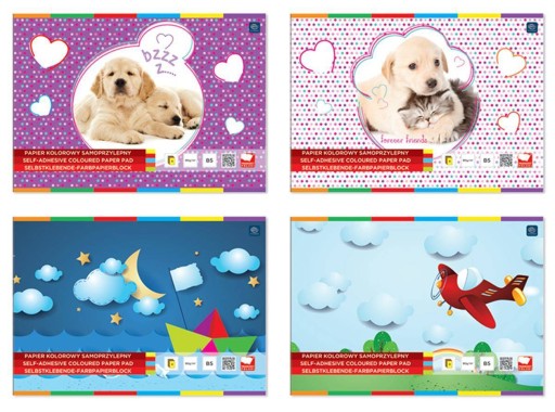 Farebný papier B5 Interprint 8 listov 170 g/m²