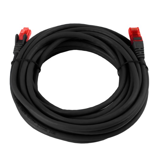 Kábel RJ45 CAT 6 U/UTP AWG24, čierny, 7,5 m