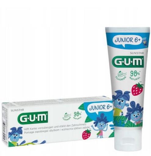 Zubná pasta Sunstar Gum junior 6+ jahoda 50