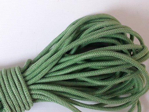 Okrúhla zapletaná guma, 3 mm, mäkká elastická, zapletaná gumená šnúrka, 5 m, zelená