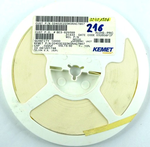 Keramické 0,022uF 22nF 50V DC 10% 200ks.