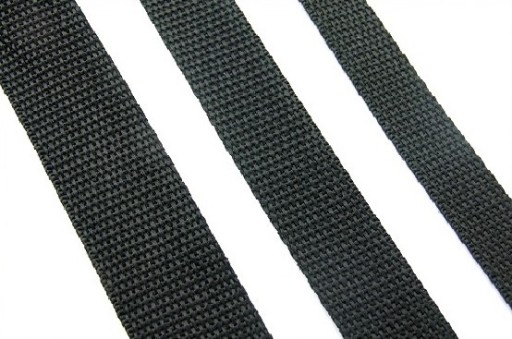 Páska na prenášanie koženého popruhu 15 mm - 5 m Čierna