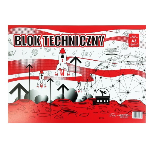 ŠKOLSKÝ TECHNICKÝ BLOK A3 BIELY 190g 10 hárkov