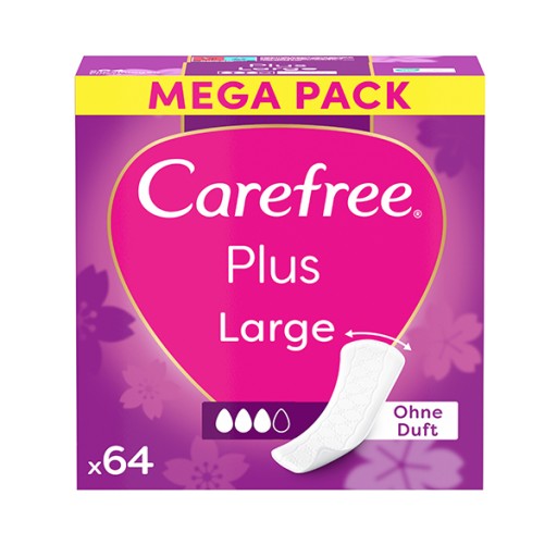 CAREFREE Plus Veľké hygienické vložky Light Scent 64 ks