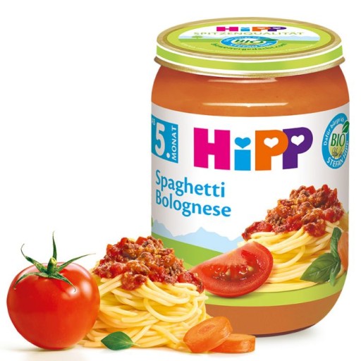 Hipp Bio večera Spaghetti Bolognese Hovädzie 5m 190g