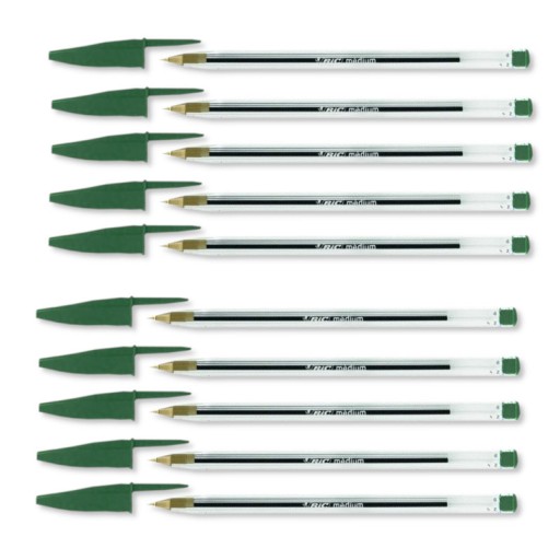 BiC Cristal guľôčkové pero 0,4 MM GREEN permanentné 10 ks