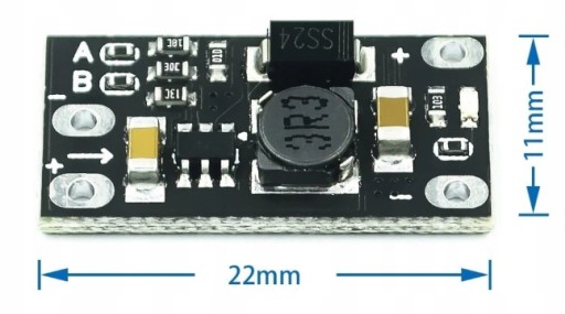 Mini STEP-UP prevodník 3,7V na 5V/8V/9V/12V