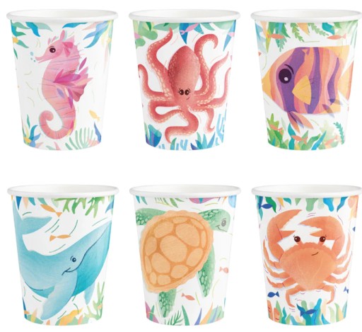 Papierové poháre OCEAN SEA hrnček 200ml 220ml 6ks (na ďalší predaj)