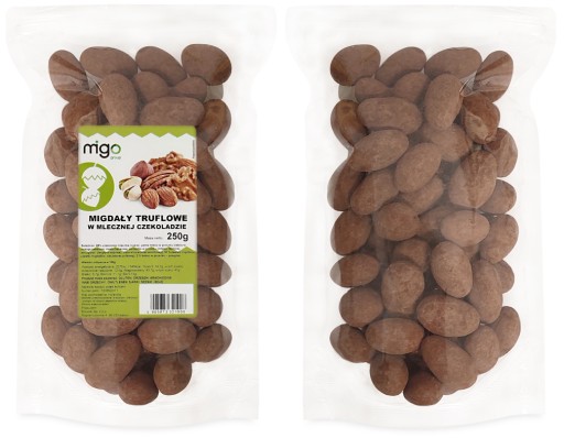 Mandle v mliečnej hľuzovkovej čokoláde - 250g - MIGOgroup