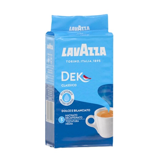 Lavazza Dek Classico TALIANSKÁ bezkofeínová mletá káva 250g