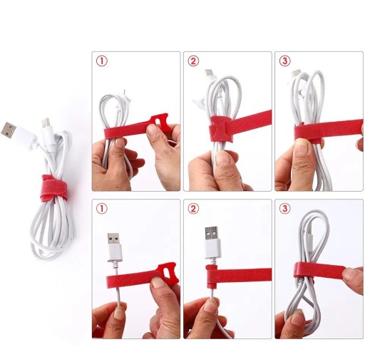 VELCRO BAND popruhy na organizovanie káblov, 15 kusov