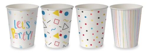 PARTY MIX papierové poháre 250 ml a'50 Coffee Tea (na ďalší predaj)
