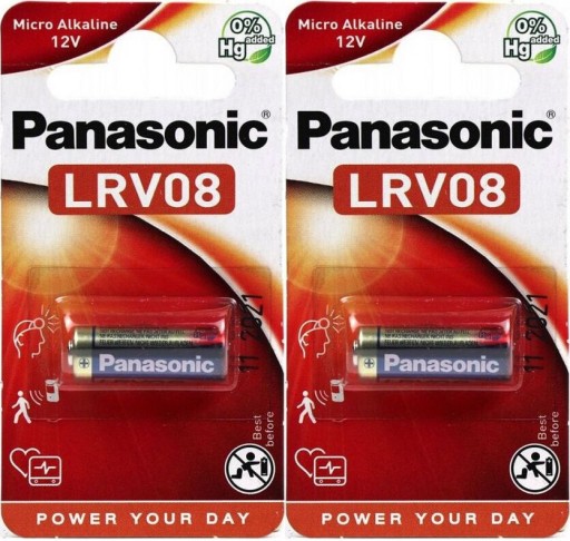 Mikro alkalická batéria LRV08 Panasonic 1 ks x2
