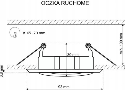 HALOGÉNOVÁ KARTA, POHYBNÉ OČKO, BIELA GU10 / MR16