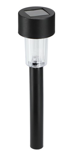 Solárna záhradná lampa, LED stĺp, čierna, do záhrady, studená biela