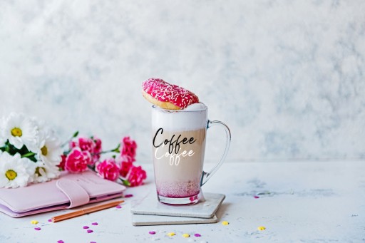 Pohár s uškom na kávu, čaj, 400 ml latte
