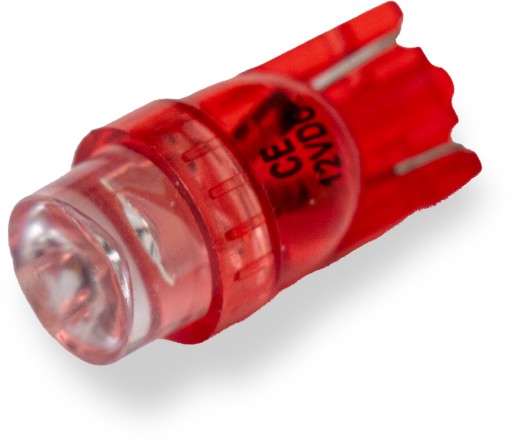 T10 W3W ČERVENÁ LED ŽIAROVKA 12V W5W