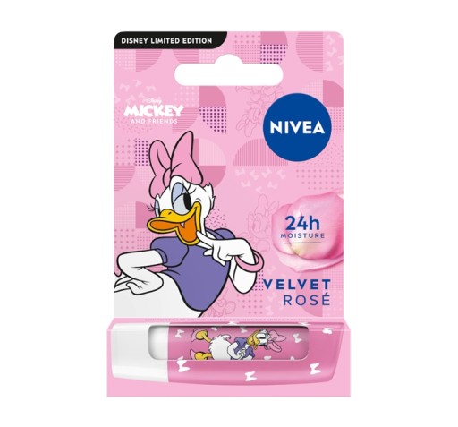 NIVEA Daisy Duck Disney Edition ošetrujúci rúž 4,8g