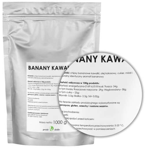BANÁNY V KUSOCH banánová poleva 1kg