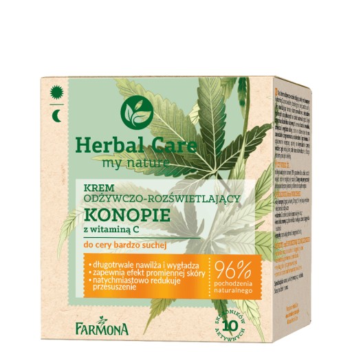 HERBAL CARE Konopný výživný a rozjasňujúci krém