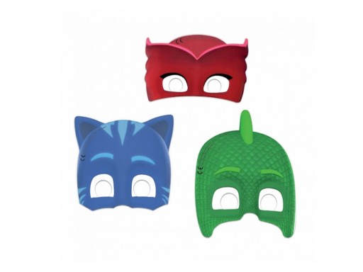 PJ Masks narodeninové masky - 6 ks