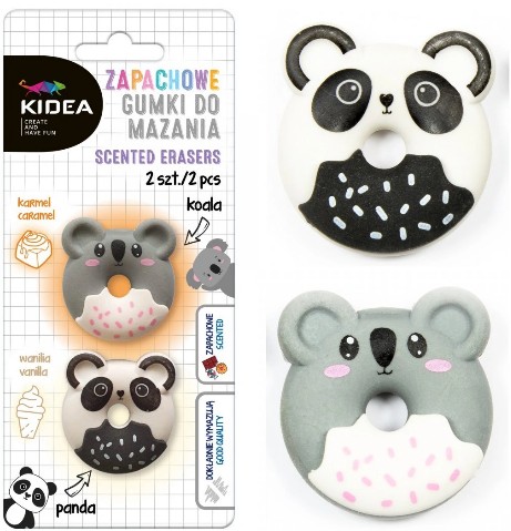 2 x VONNÁ GUMA KIDEA KOALA A PANDA